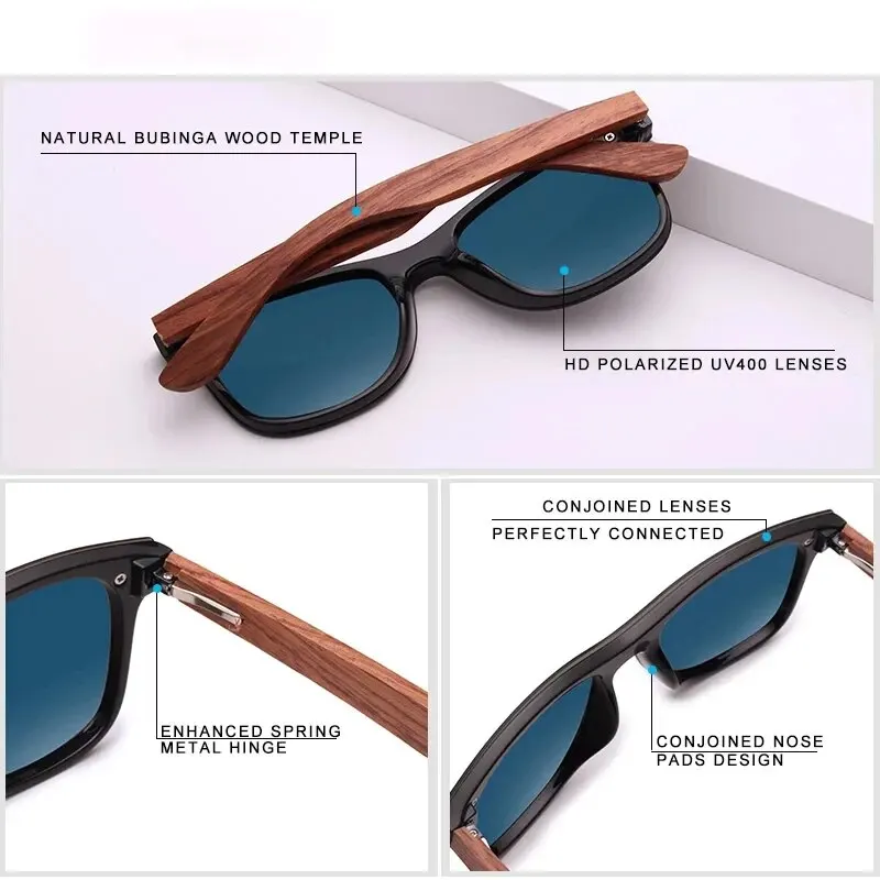 Polarized Sunglasses Natural Wooden For Men Women Vintage Classic Fashion Handmade Driving