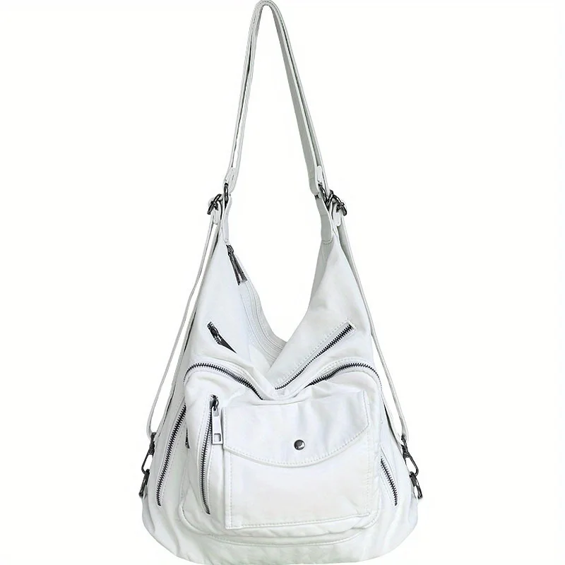 حقيبة ظهر جلدية ناعمة متعددة الاستخدامات للسيدات،...