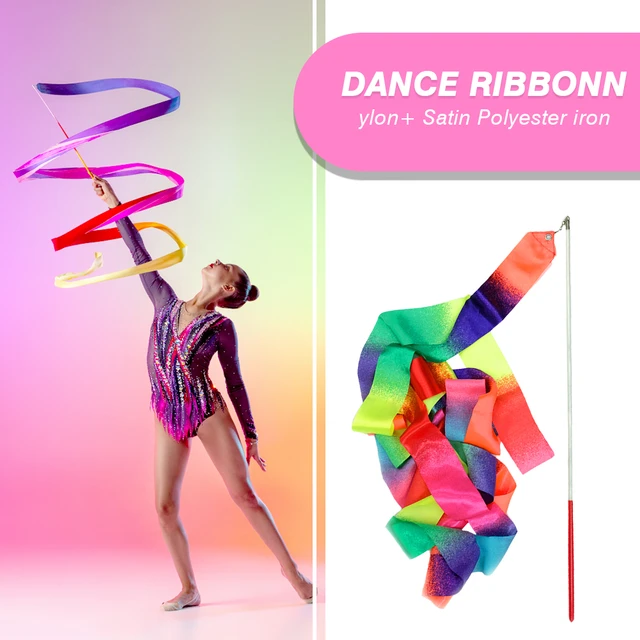 Ruban de danse, gymnastique rythmique, tige de gymnastique artistique,  Ballet, Twirling, accessoire de Performance - AliExpress