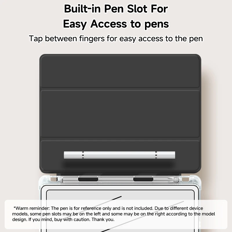 Tri-Fold Bracket Protective Tablet Cover, 8.7-12.4 Inch