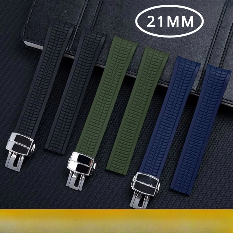 Accessori Per Orologi 21Mm Per Patek Philip 5164/516 Muslim/5167 Cinturino In Gomma Cinturino In Gomma Cinturino In Silicone Fondo