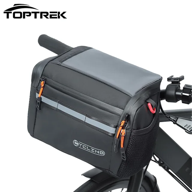 Toptrek 4L sac de guidon de vélo grande capacité isolé stockage de voiture sac de vélo d'hiver garder au chaud panier Pack accessoires de cyclisme 1