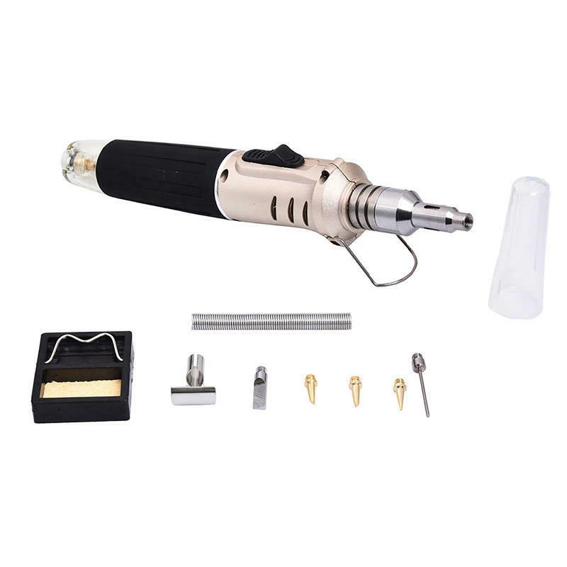HS-1115K 10-In-1 Multifunction Gas Soldering Iron Case Set Lighter Spray Set Welding Equipment 3