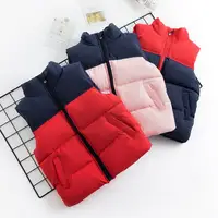 Gilets en coton pour filles et garçons, veste chaude sans manches pour enfants, vêtements d'extérieur, manteau d'automne et d'hiver pour garçons 2