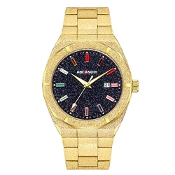 Luxury Quartz Men's Watch with Luminous Hands and Auto Date Feature (Gold)