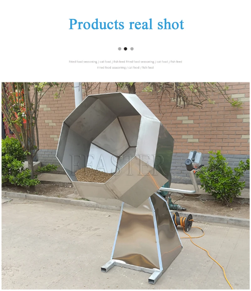 Description Picture 6 of itemHigh Efficiency Snack Food Coating Machine Seasoning Mixer Machine Flavored Popcorn Machine
