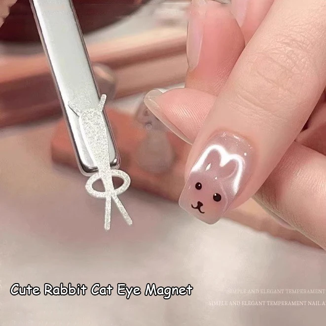 2-6pcs Cat Eye Nail Magnet Set Combined Iron Piece For Creating Rabbit Love Heart Shape Y Clip UV Gel Nail Art Manicure Tools_voghion.com
