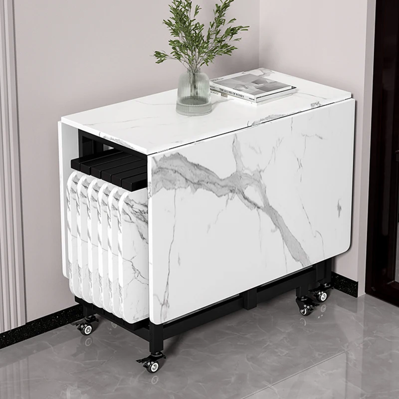 Tavoli da pranzo di lusso italiani Tavoli da pranzo moderni pieghevoli dal design unico Impermeabili Eleganti Muebles De Comedor Mobili per la casa