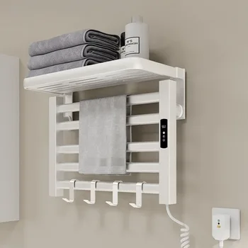 ราวแขวนผ้าเช็ดตัวไฟฟ้าแบบควบคุมอุณหภูมิ พร้อมหน้าจอสัมผัส สำหรับห้องน้ำในบ้าน อุปกรณ์เสริมในห้องน้ำ 2