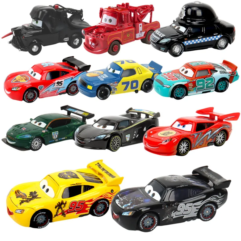 Newest Disney Pixar Metal Car Lightning McQueen Racing Family 1:55 Die Cast Alloy Children's Toy Car