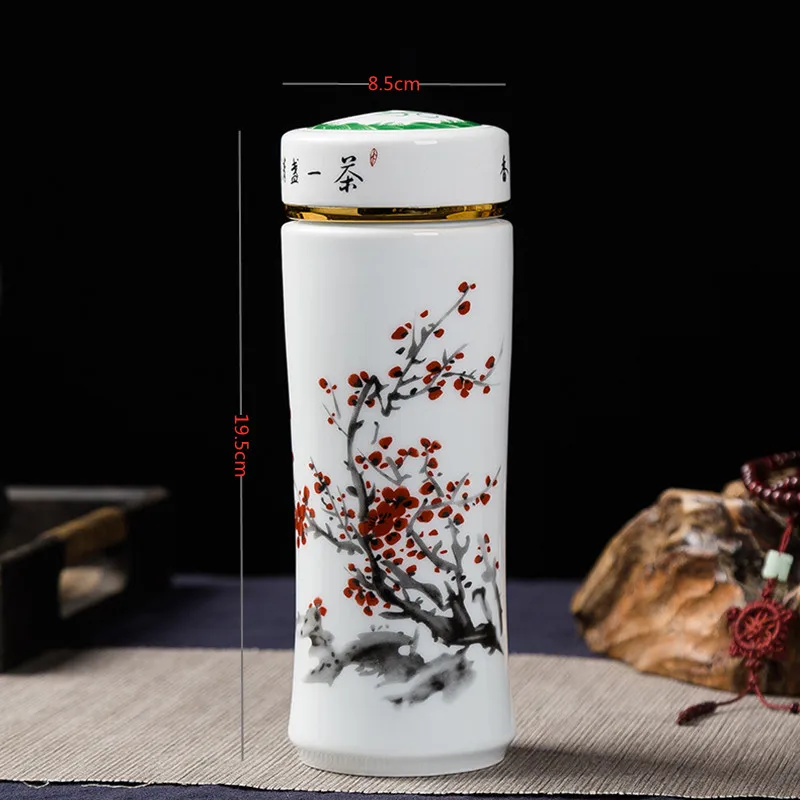 Новый бытовой керамический термос Jingdezhen чашка для мужчин и женщин двухслойная