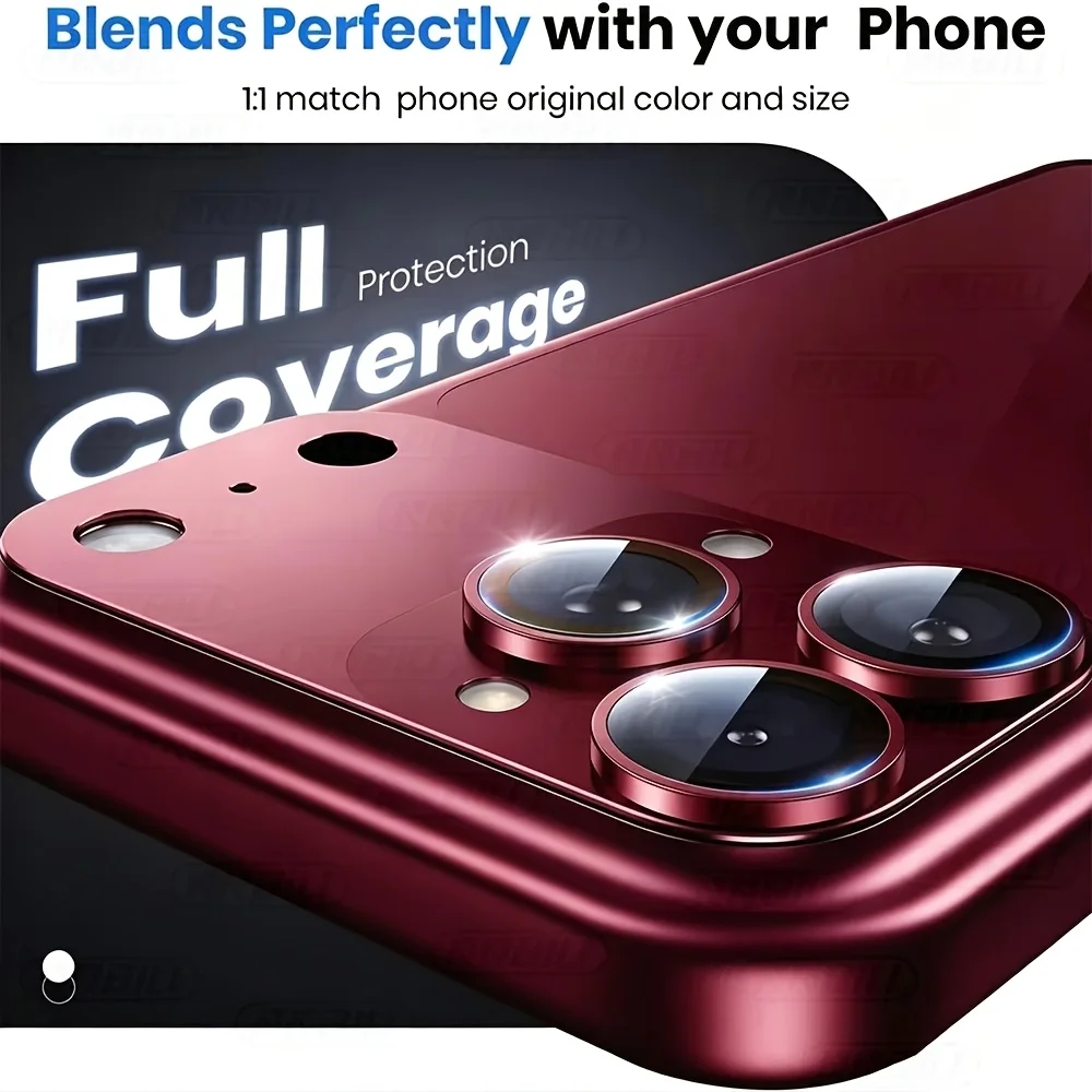 Premium Camera Lens Protector with Strong Adsorption - Metal-Tempered Glass Full Protective Cover