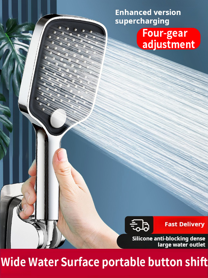 Adjustable Shower Head 4 Mode Rainfall Shower Large Flow Shower head High Pressure Water Saving Shower Mixer Bathroom Accessorie