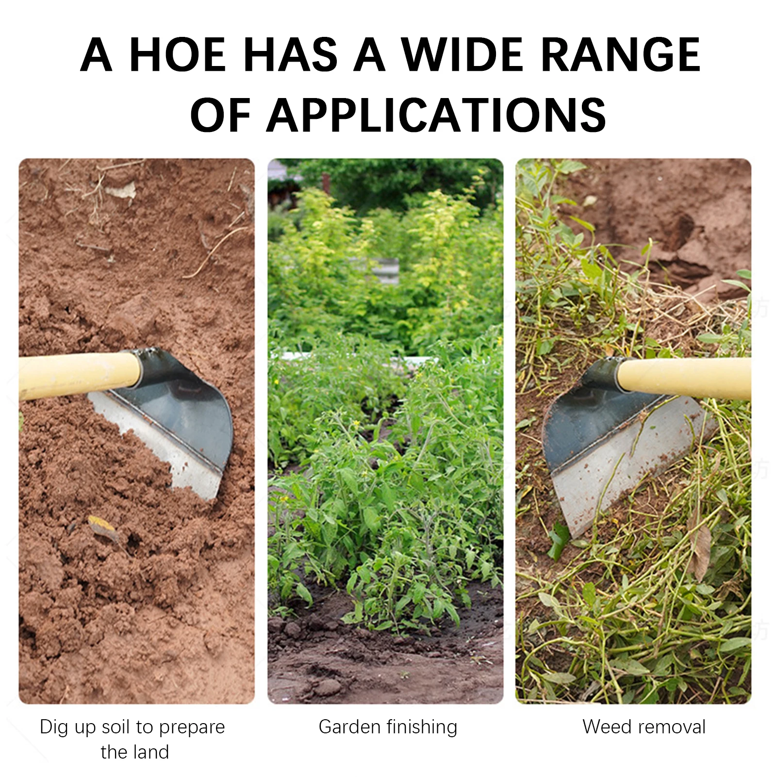 Farm Hoe Agricultural Weeding Hoe Planting Vegetable Gardening Loosening Soil Weeding Tools For Agriculture Tilling 5