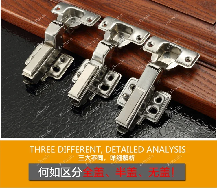 Description Picture 2 of itemWardrobe Door Hinge 304D Stainless Steel, Damping Spring Hydraulic Hinge Medium Bend Straight Bend Cabinet Door Hinge