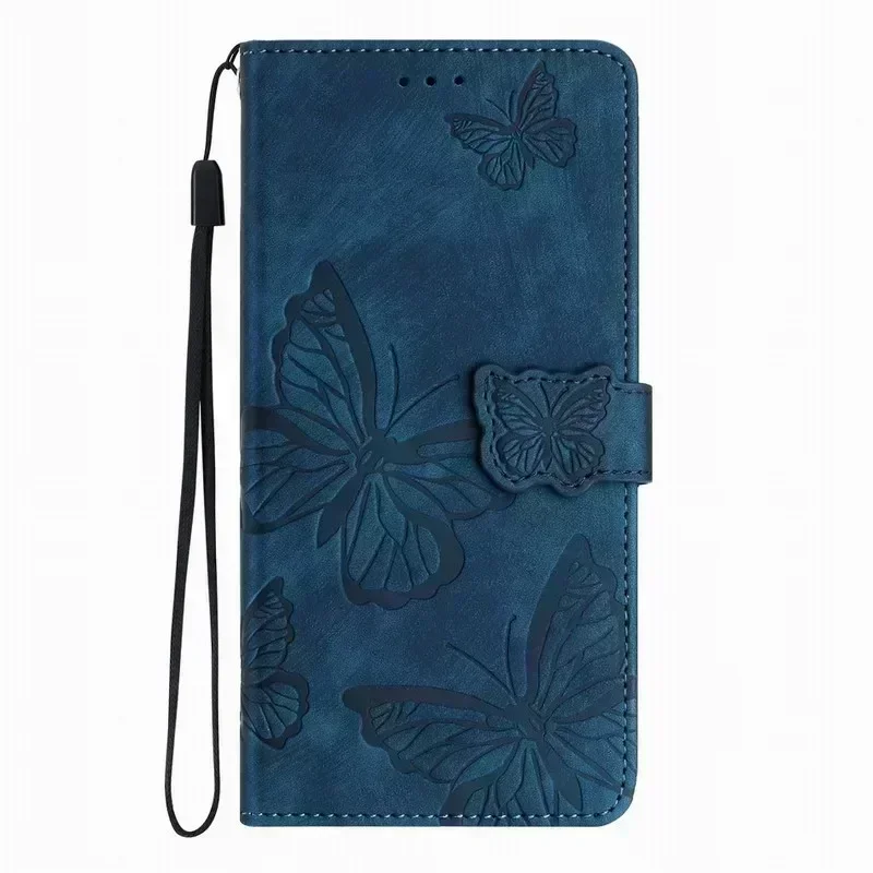 Charming Butterfly Design Phone Wallet Case - Stylish and Protective Cover