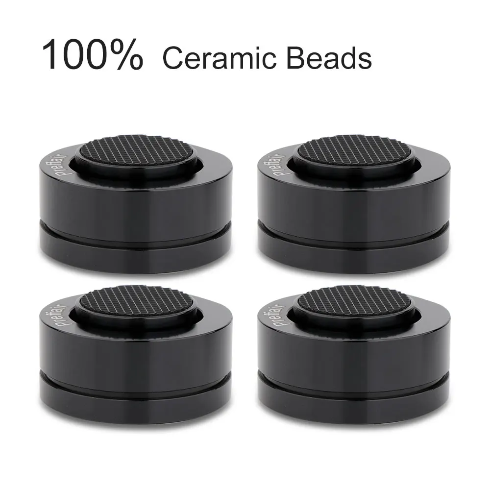 4 Pezzi Hifi Audio Speaker Stand Perline In Ceramica Altoparlante A Sfera In Acciaio Spikes Scroll Anti-Shock Piede Regolabile Nail Pad Amplificatore 