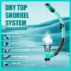4-in-1 Adult Snorkel Set, Panoramic Anti-Fog Mask + Dry Top Snorkel + Adjustable Fins with Travel Bag for Diving Swimming