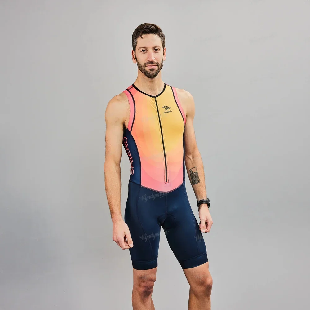 Spaero Mannen Abyss Sp3 Mouwloze Tri Suit Triathlon Outdoor Training En Wedstrijden Zwemmen, Fietsen Of Running Jumpsuit