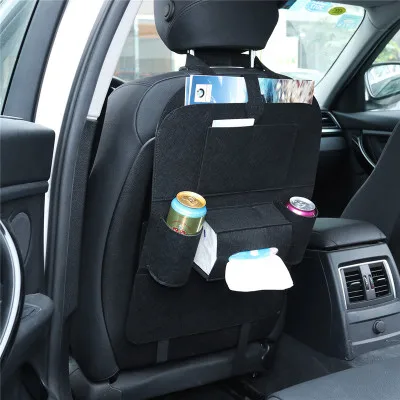Сумка для хранения в автомобиле, фетровая Сумка на спинку спинки сиденья автомобиля, многофункциональная большая сумка для хранения