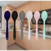 Cuillère à mélanger en Silicone, cuillères à soupe, louche de mélange de cuisine, ustensiles de cuisine, outil pour remuer et servir 3 pièces 4