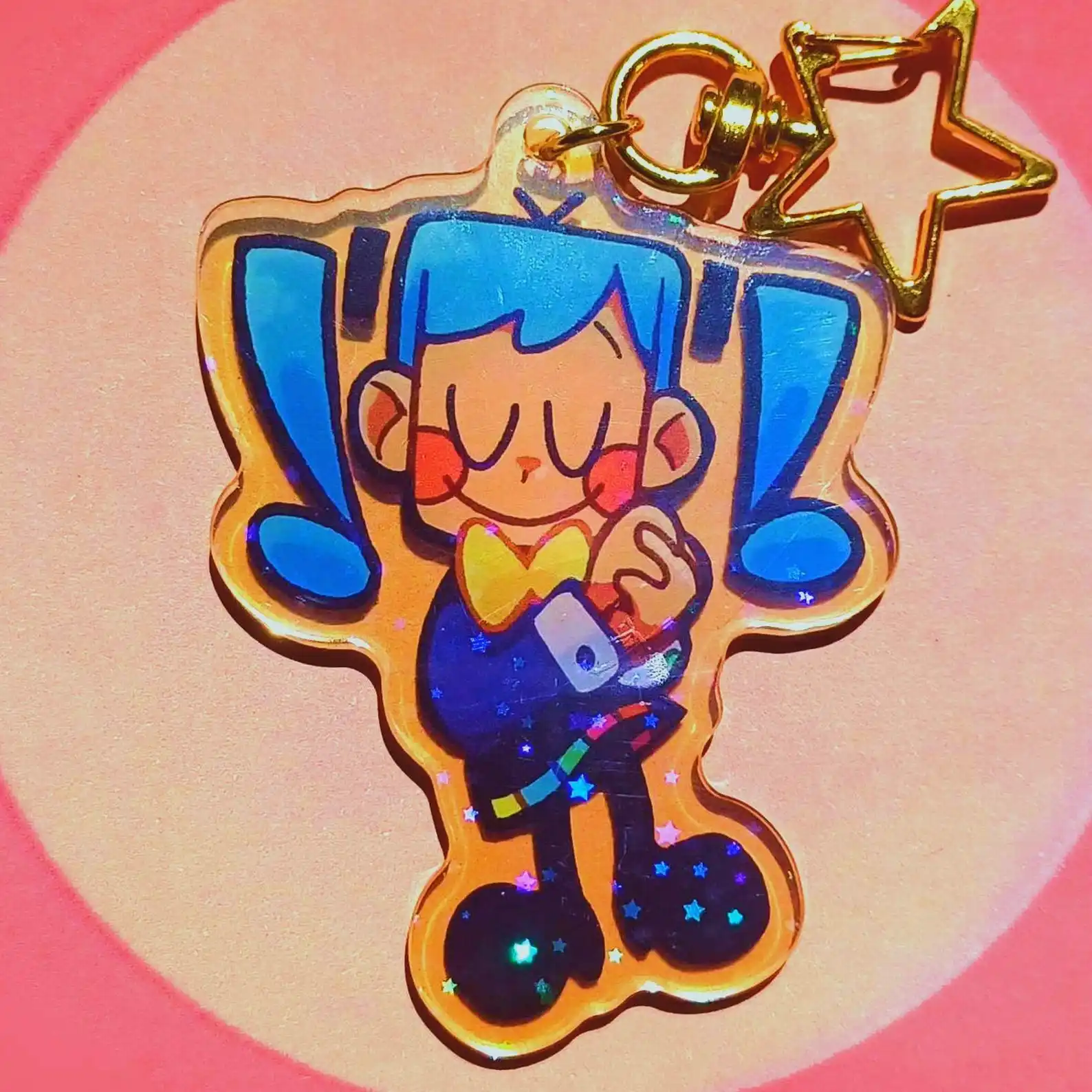 Holographic Miku Acrylic Keychain - 2.5 Collectible Edition