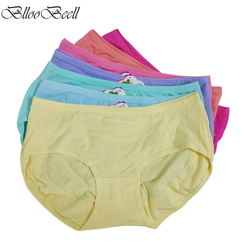 BllooBeell Women's Cotton Underwear Sexy Mid Waist Panties Solid Color Classic  Briefs Female Carry Buttock Underpants - AliExpress