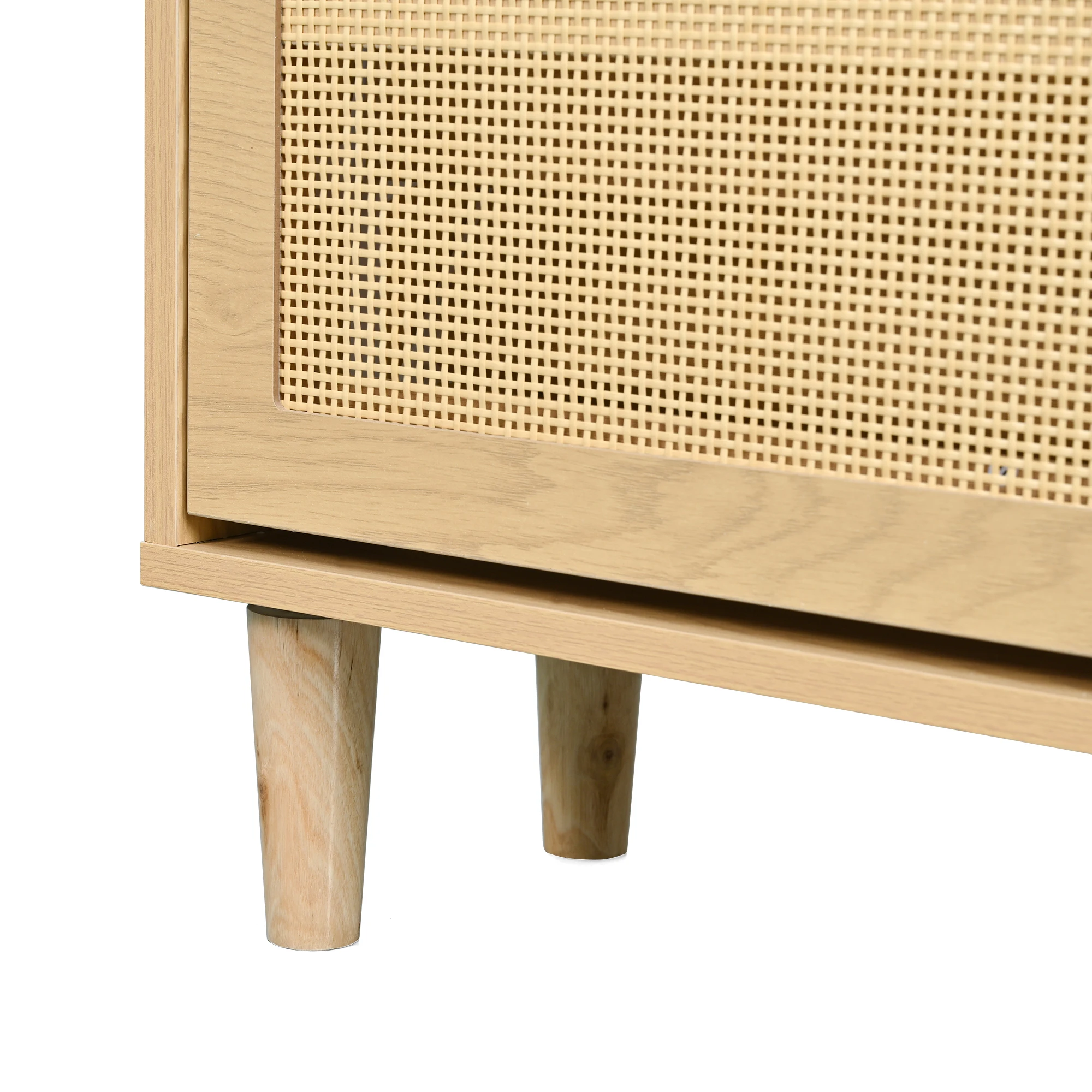 Kommode mit 6 Schubladen, Sideboard aus Holz mit Metallgriffen, für Schlafzimmer, Wohnzimmer, Büros, Sideboard/Highboard mit – Detail 11