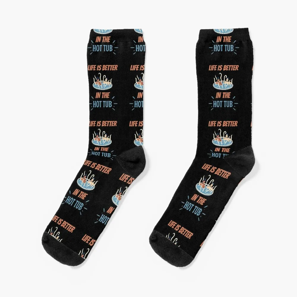 

Life is better in the hot tub Socks Wholesale football christmas gift Toe sports Socks For Girls Men's