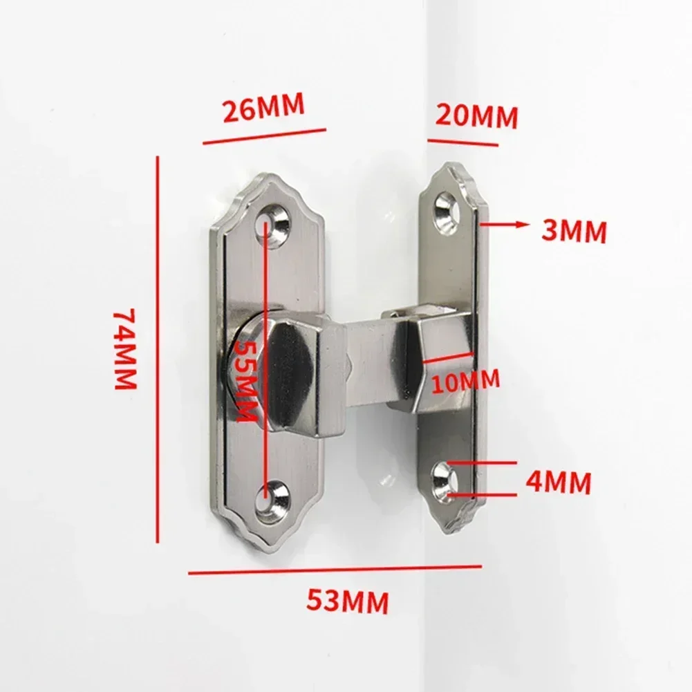 Door Latch Left And Right 90 Degree Sliding Door Latch Lock Toggle Cabinet Closet Right Angle Hardware