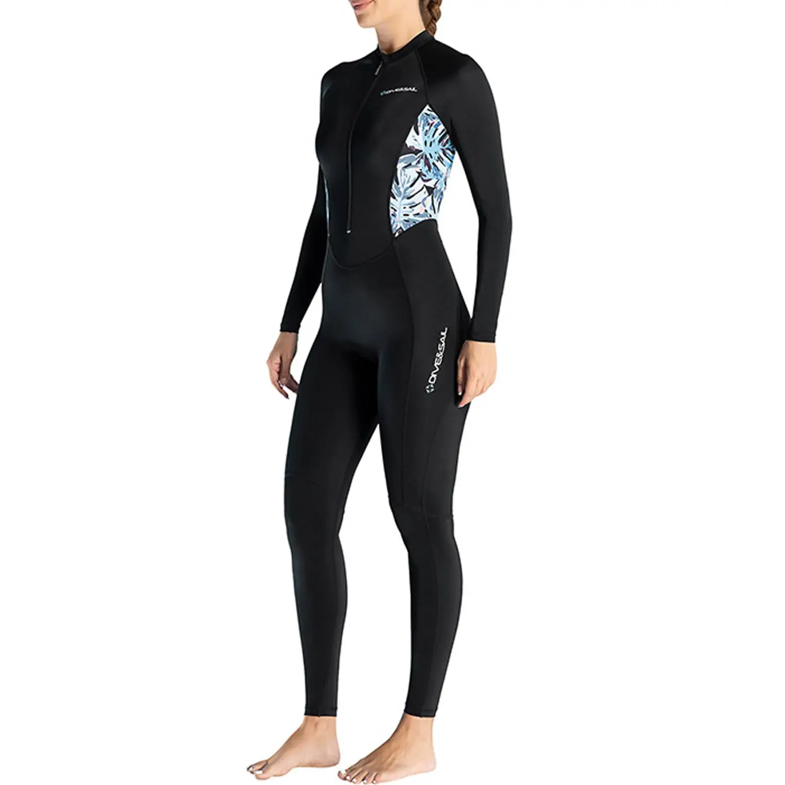 Women Wetsuit Long Sleeve Breathable Front Zip Quick Drying Dive Suit for Water Sports Surfing Summer Free Diving Kayaking