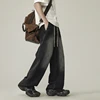 streetwear men's oversize y2k black big boys jeans for man washed straight leg casual loose wide baggy pants Men trousers denim