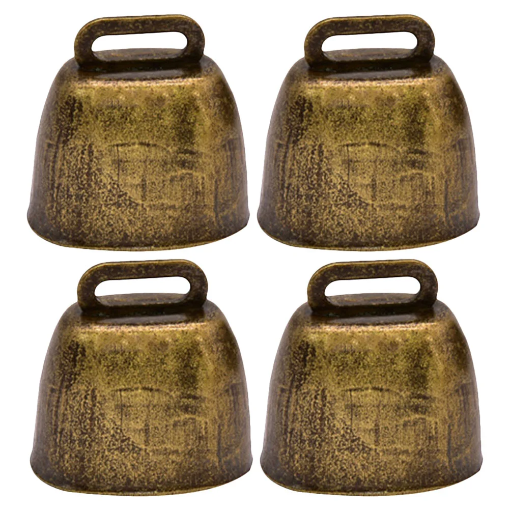 

4pcs Noise Maker Cow Bell Decoration Farm Bell Replacement Rustic Cow Bell
