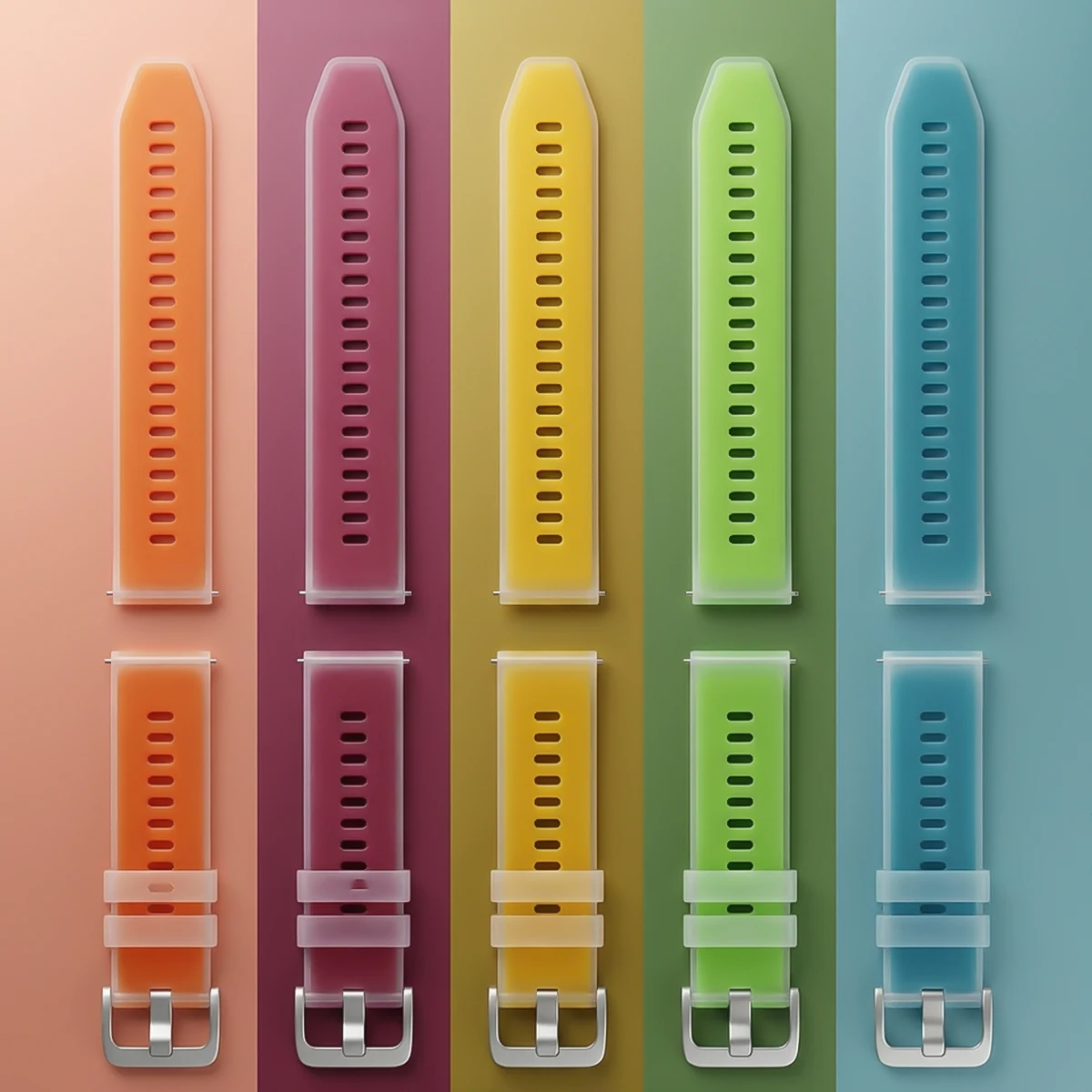 Two-Tone Silicone Sport Watch Band in Ultra 47mm Size