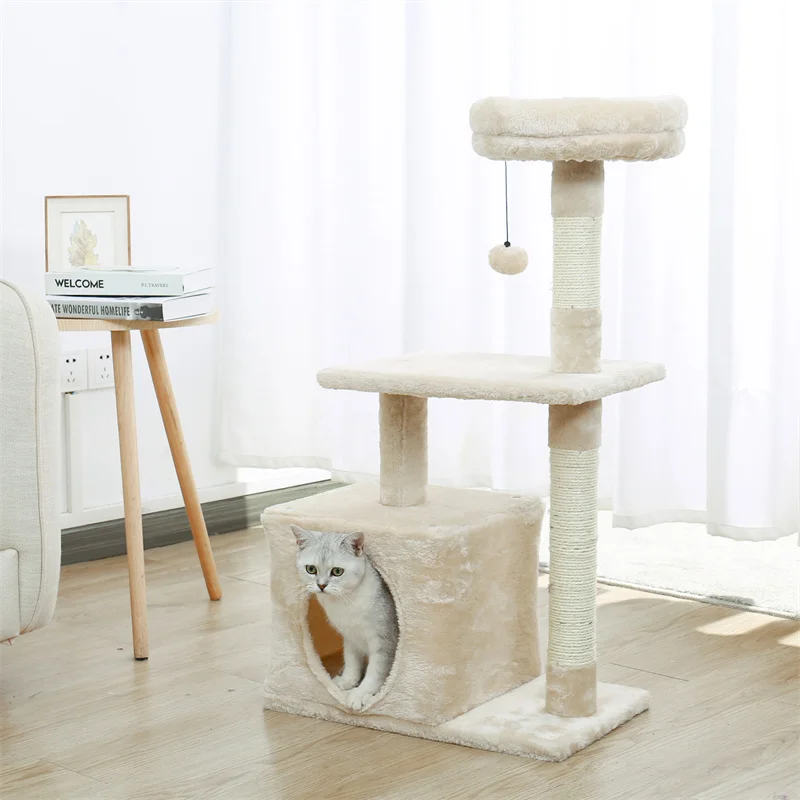 Small Cat Tree Tower Condo with Scratching Post 3