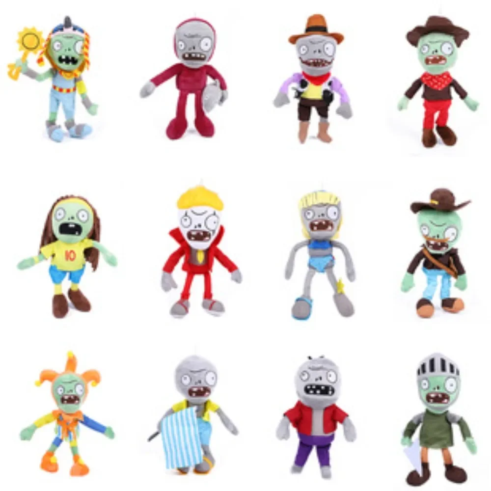 45types Plants Vs. Zombies Cartoon Plush Toys Anime Pvz Zombie Series Plushs Stuffed Dolls Decorate Children's Christmas Gifts 20 25cm blue axolotl plush toys kawaii axolotl zombie creep plush peluche birthday for children kids xmas gift recommend age