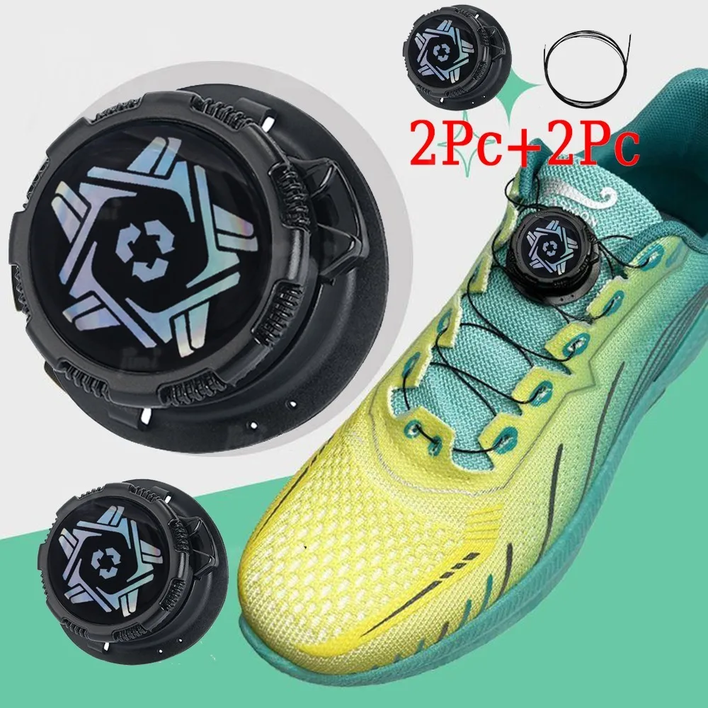 Shoelaces Without Ties 1pair Metal Wire Swivel Buckle for Kids/Adult Sneakers