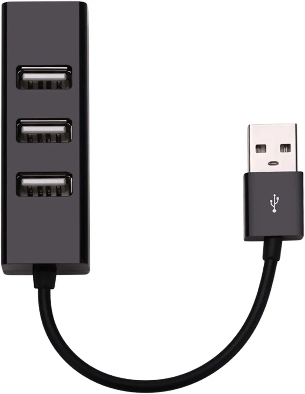 Splitter 4 Port Compact Portable High Speed USB 2.0 Data Hub -Black_voghion.com
