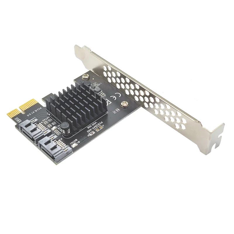 PCI-E SATA 1X 4X 8X 16X Cards PCI Express to SATA 3.0 2-Port III 6Gbps Expansion Adapter Board ASMedia 1061 chip