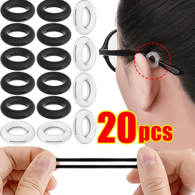 20 stücke Transparent Silikon Anti-slip Brillen Ohr Haken Runde