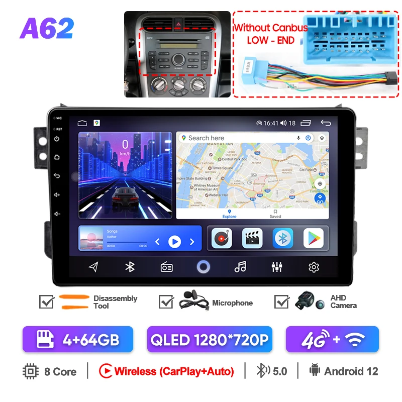 4 128G Autoradio Für Suzuki Splash Ritz/Opel Agila 2004-2014 Android 15 Mit 9 In Cell Bildschirm U