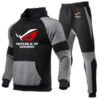 ROG Republic of Gamers-Sweats à capuche zippés pour hommes, pantalons de survêtement Harajuku, sports, confortables, polyvalents, imbibés, printemps, automne, nouveau, 2024 5
