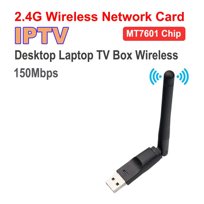 Oullx Usb Wifi Adaptador 150mbps 2.4ghz Antena Ethernet Wi-fi Dongle Lan Placa de Rede sem Fio Pcnotebook Wi-fi Iptv Receptor - Imagem 2