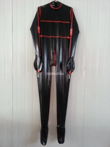 

costume party 100% Latex Rubber Bound Bodysuit Tights Catsuit Fetish Size Loves XS-XXL cosplay