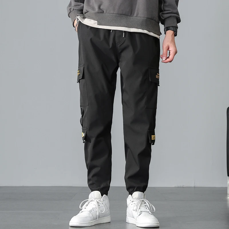 Men Cargo Pants Fashion 2024 New Trousers Streetwear Hip Hop Solid Casual Pockets Track Pants Streetwear Men Mens Pants