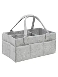 Deluxe Baby Stroller Organizer and Mommy Tote Basket (Grey)