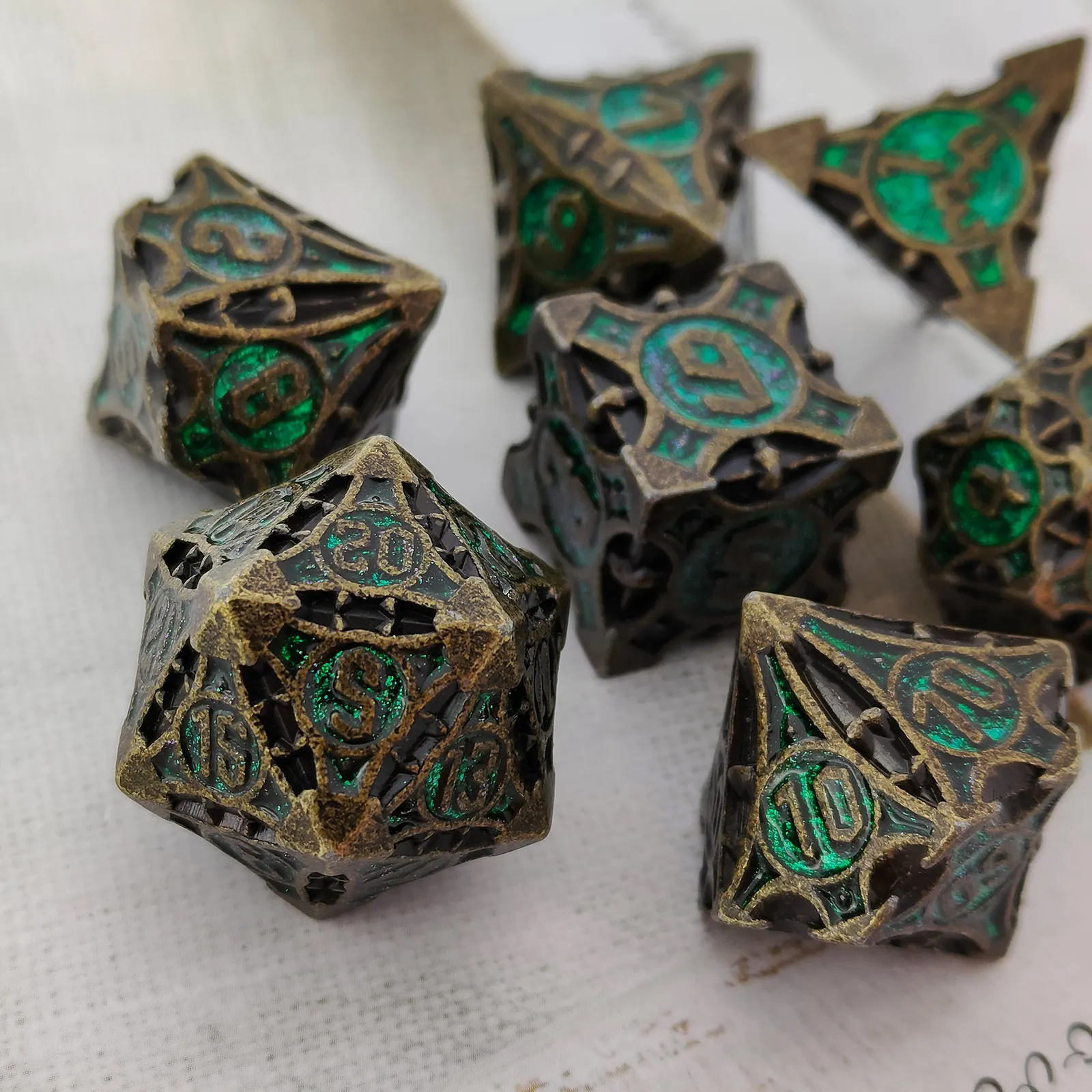 Metal Dice Set DND 7pcs set for Dungeon and Dragon