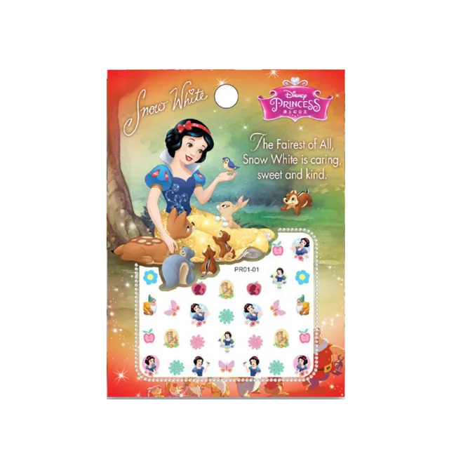 Frozen Princess Elsa Anna Makeup Nail Stickers Toys Disney Snow White Sophia Mickey Minnie Kids Cartoon Toys Action Figure Dolls Random 1set