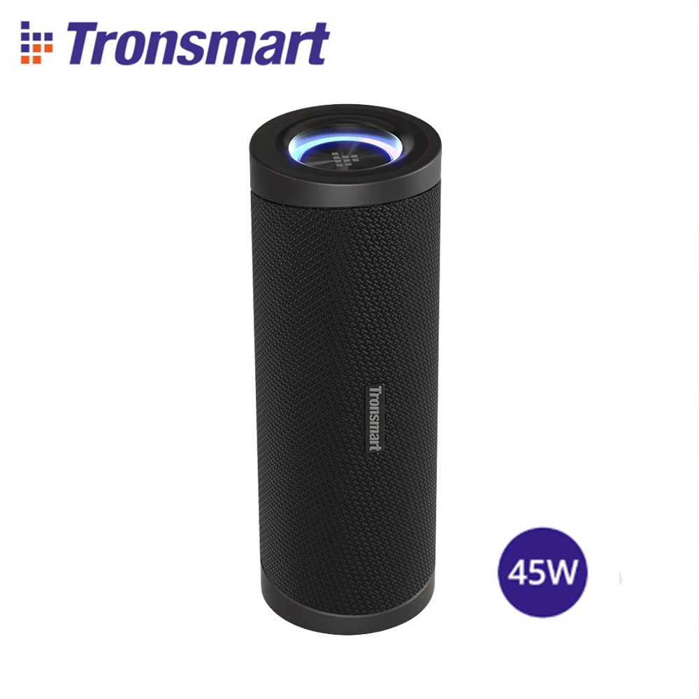 Tronsmart T6 Pro 45W Bluetooth 5.0 Speaker with LED Light IPX6 Waterproof 24H Playtime SoundPulse Type-C Charging bluetooth speaker,portable speaker