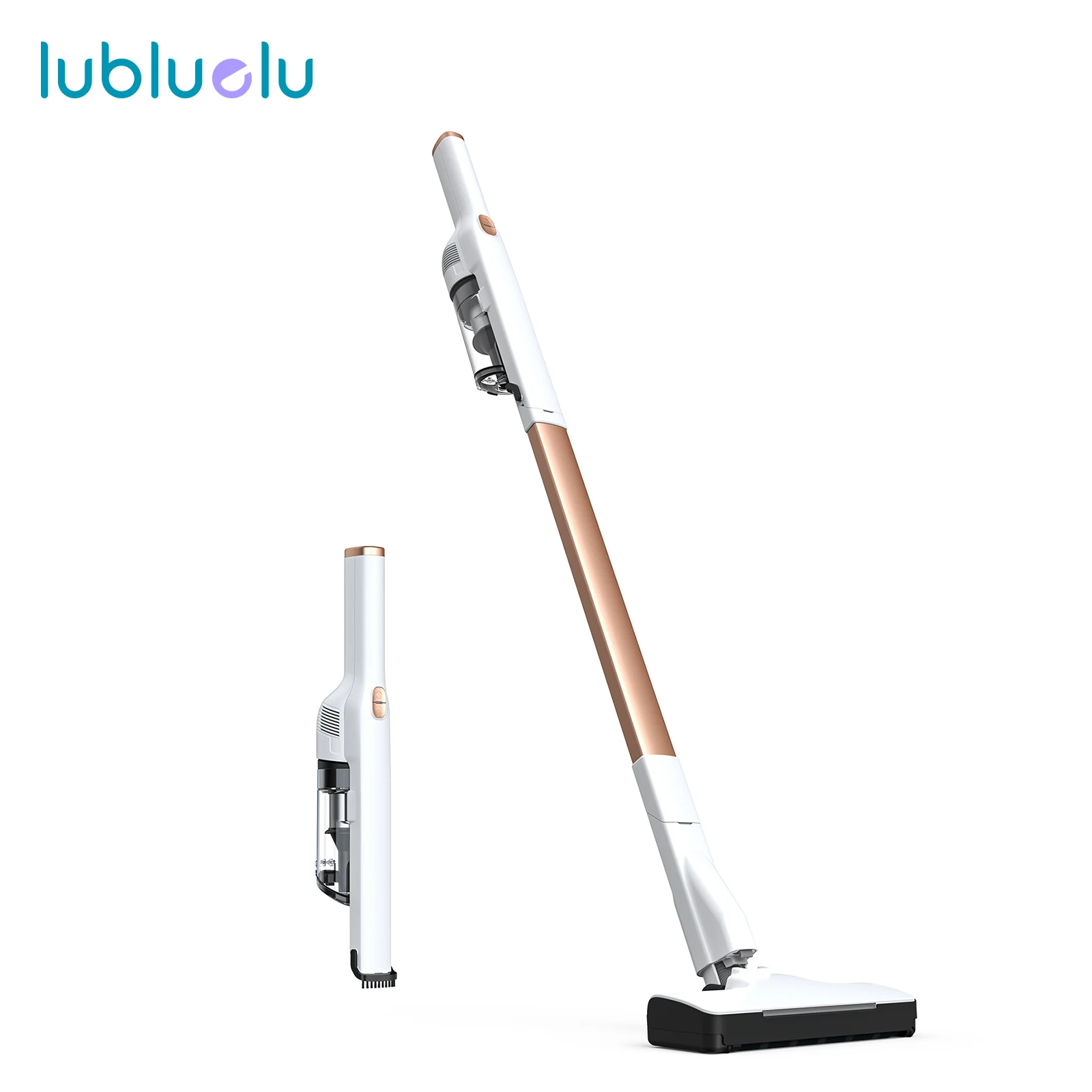 Lubluelu P1 Wireless Vacuum Cleaner Lightweight Floor Washer Edge Cleaning Smart Home（Type C Charging Line, without Charger)